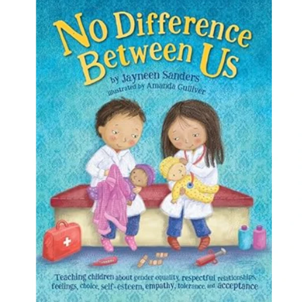 The No Difference Between Us by Jayneen Sanders, a children's picture book illustrating the awareness of relationship about the love